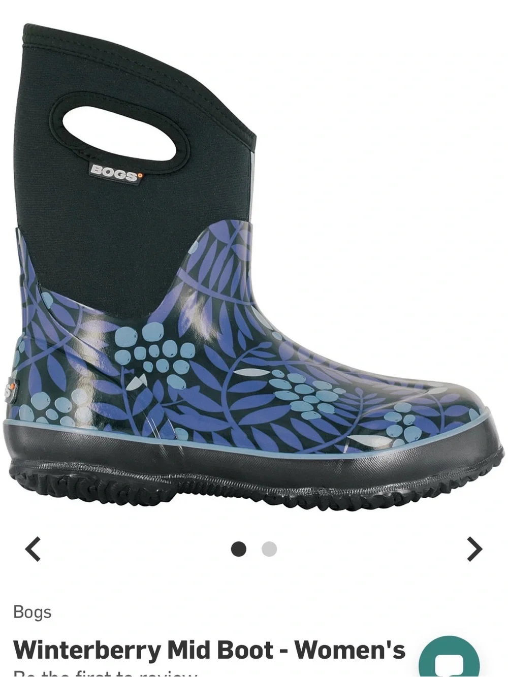 Bogs Kids Blue Floral Waterproof Winter/Rain Boots